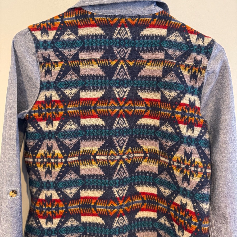 Roxy Pendleton Two Timer Aztec Wool Print Chambra… - image 6